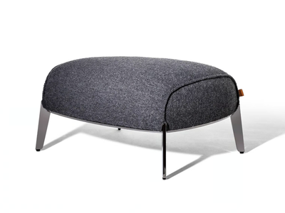 ARCHIBALD GRAN COMFORT - Upholstered fabric footstool _ Poltrona Frau