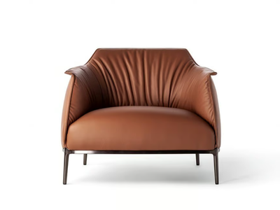 ARCHIBALD LARGE - Leather armchair with armrests _ Poltrona Frau