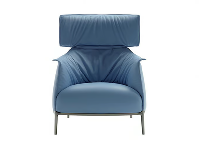 ARCHIBALD - Leather armchair with headrest _ Poltrona Frau