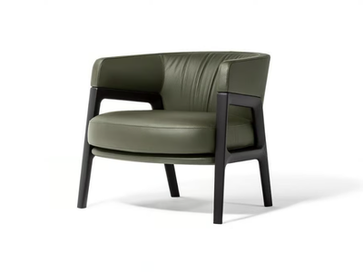 DUO - Leather armchair _ Poltrona Frau