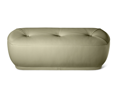 LEPLI - Upholstered leather bench _ Poltrona Frau