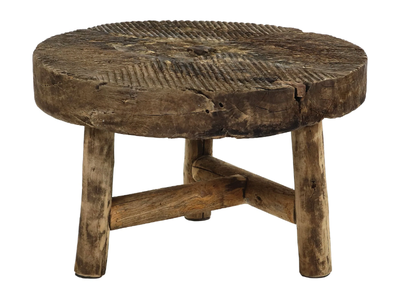 LENASIA - Round reclaimed wood coffee table _ POMAX