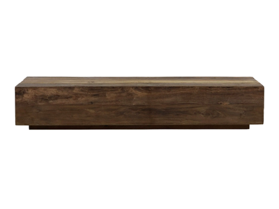 TEMBA - Rectangular low reclaimed wood coffee table _ POMAX