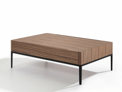 CHIBA - Walnut coffee table with storage space _ Porada