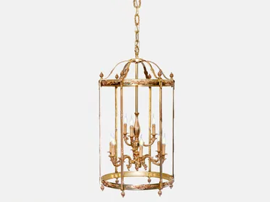 EMILY 451/6+3 - LED brass pendant lamp _ Possoni Illuminazione