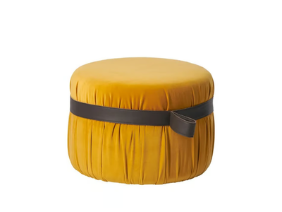 HERM 925/O60 - Upholstered round fabric pouf _ Potocco