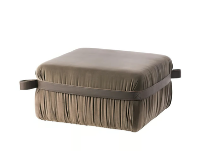 HERM 925/O80 - Upholstered square fabric pouf _ Potocco