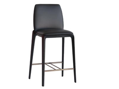 HIRU 947/S - Leather stool with back _ Potocco