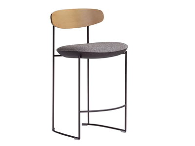 KEEL LIGHT 922/SMB - Counterstool with metal frame and fabric seat _ Potocco