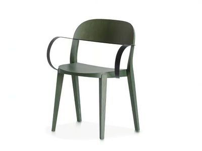 MINIMA 949/P - Stackable wooden chair with armrests _ Potocco
