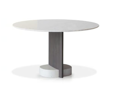 SYN 956/TC - Round Carrara marble and ash table _ Potocco