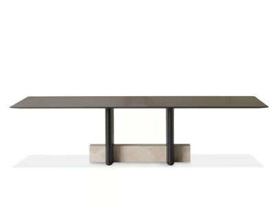 SYN 956/TR - Rectangular travertine and ash table _ Potocco