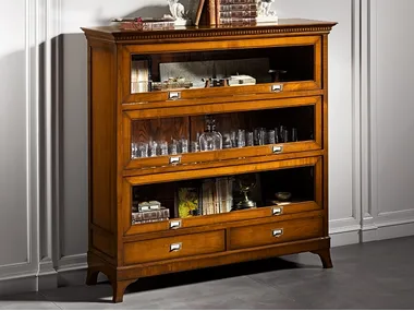 CAPRICCI - Wood and glass display cabinet _ Prestige