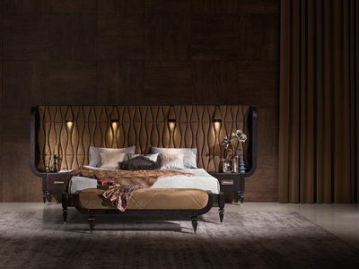 GRAN DUCA - Bed with storage headboard _ Prestige