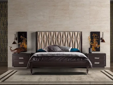 GRAN DUCA - Bed with upholstered headboard _ Prestige