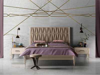 GRAN DUCA - Bed with upholstered headboard _ Prestige