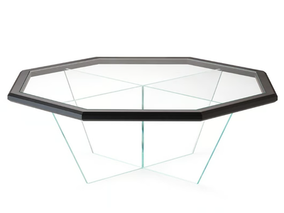 GRAN DUCA - Octagonal glass coffee table for living room _ Prestige