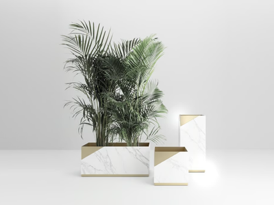 LOUISE - Powder coated steel plant pot _ PROF