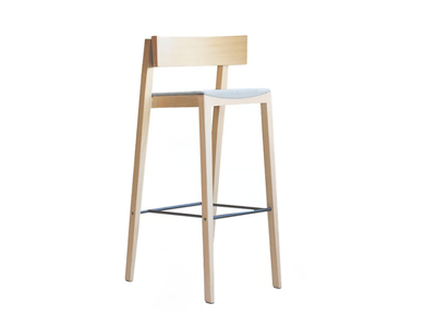 BIK - Wooden barstool with footrest _ Prostoria