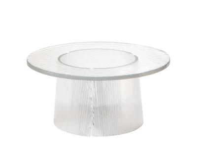 BENT - Low round glass coffee table _ Pulpo