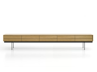 SUSSEX SLIM - Rectangular wooden console table with drawers _ Punt