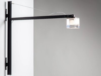 CUBO BRACCIO - LED adjustable wall lamp with swing arm _ PURALUCE