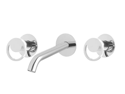 SMILE 5720310 - 3 hole wall-mounted washbasin tap with individual rosettes _ QD Magistro Lab