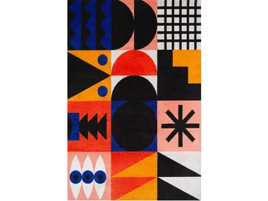 COMPOSITION 001 - Patterned rectangular rug _ Qeeboo