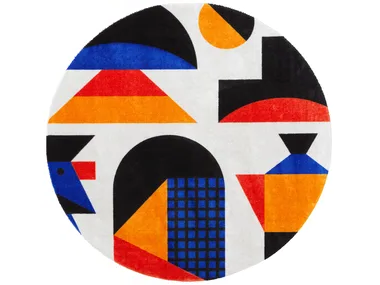 ITALIAN VIBES - Patterned round rug _ Qeeboo