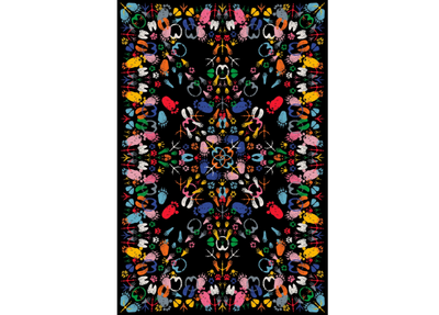 LET'S DANCE ANIMAL TRACES - Patterned rectangular rug _ Qeeboo