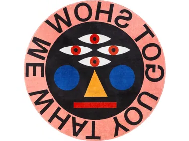 SHOW ME WHAT YOU GOT - Patterned round rug _ Qeeboo