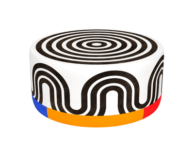 SPIRAL WHITE - Polyester pouf _ Qeeboo