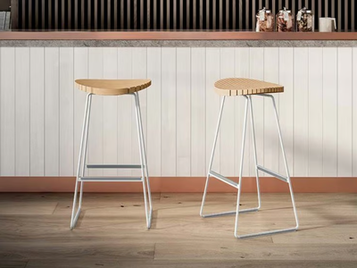 CLARK - Steel and wood stool _ Quadrifoglio Group