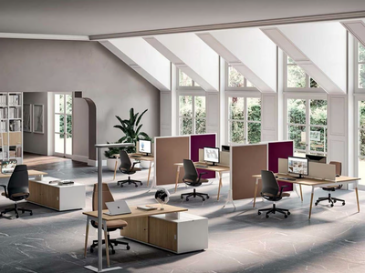 X3 - Workstation desk with cable management _ Quadrifoglio Group