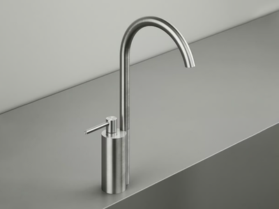 FFQT 21 03T - Countertop stainless steel washbasin mixer with adjustable spout _ Quadrodesign