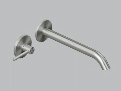 FFQT 21 11T - 2 hole wall-mounted stainless steel washbasin mixer _ Quadrodesign
