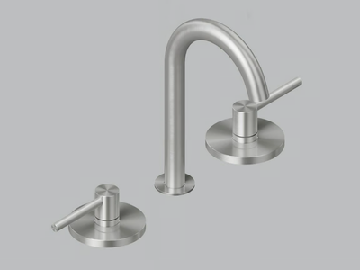 FFQT 21 31V - 3 hole stainless steel washbasin mixer with adjustable spout _ Quadrodesign