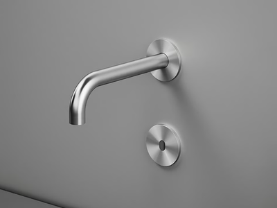 SENSE BC004S.0.10 - Wall-mounted stainless steel sink spout _ Quadrodesign