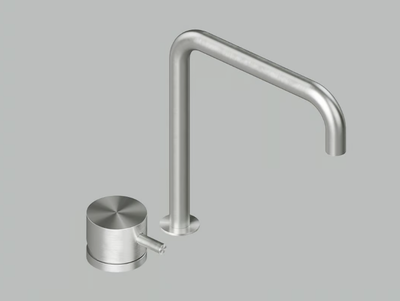 SOURCE 12 08 - Countertop stainless steel washbasin mixer _ Quadrodesign
