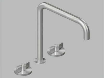 VALVOLA01 19 32V - 3 hole stainless steel washbasin tap with adjustable spout _ Quadrodesign