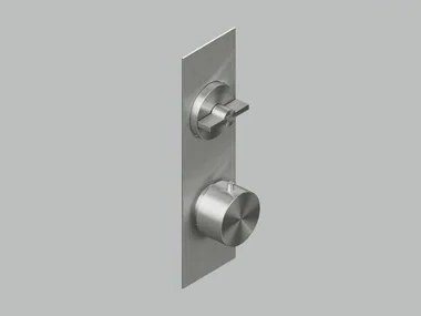 VALVOLA01 19 88.0 - Wall-mounted stainless steel thermostatic mixer set _ Quadrodesign
