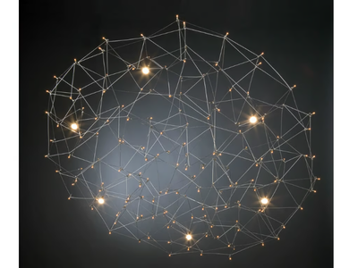 UNIVERSE DISC - LED nickel pendant lamp _ Quasar