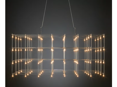 UNIVERSE SQUARE - LED nickel pendant lamp _ Quasar