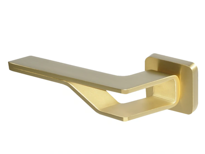 CARACAS - Brass door handle on rose _ Quincalux