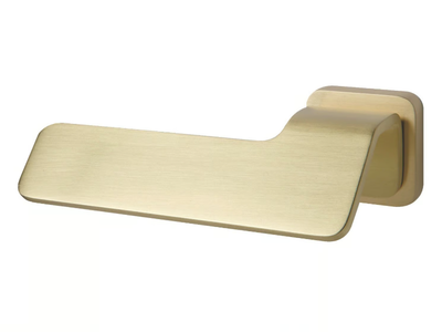 QWING - Brass door handle on rose _ Quincalux