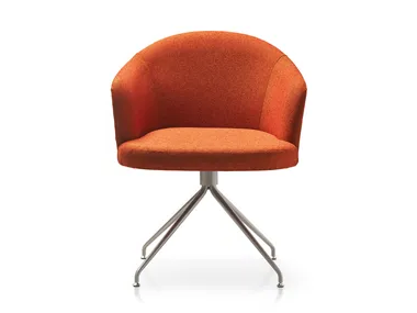 ARWA - Swivel upholstered fabric chair with armrests _ Quinti Sedute