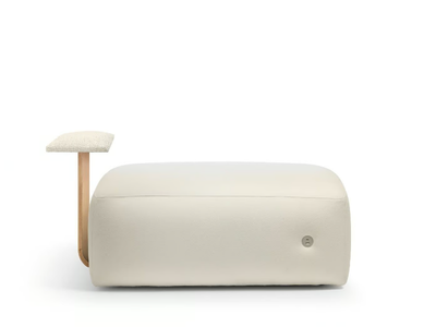 ONE HUNDRED - Square fabric pouf with integrated magazine rack _ Quinti Sedute