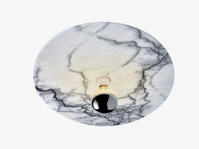 JUPITER - Handmade Carrara marble ceiling light _ RADAR INTERIOR