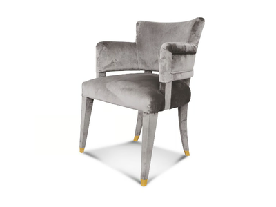 CLASS - Velvet chair with armrests _ Radice
