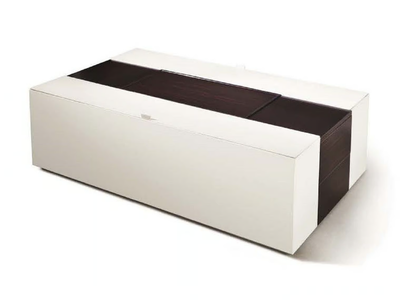 SAMUI - Rectangular wooden and leather coffee table _ Radice
